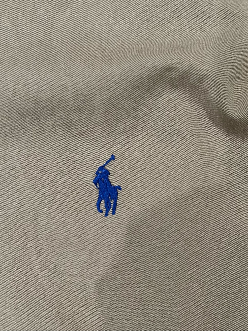 Polo by Ralph Lauren Men's Khaki Button-Down Shirt with Navy Pony - Picture 7 of 7